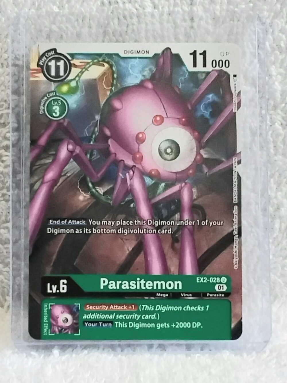 5/$20 Mint Parasitemon Digimon Card EX2-028 U by Bandai!!